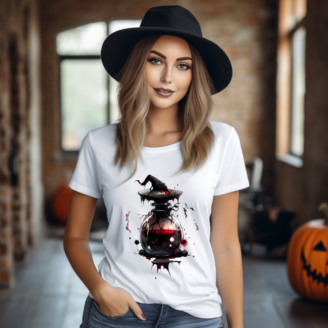 T-shirt Bouteille Potion Sang Horreur Halloween (Criador carregado)
