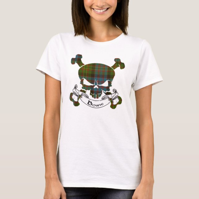 T-shirt Bowie Tartan Skull Shirt (Frente)