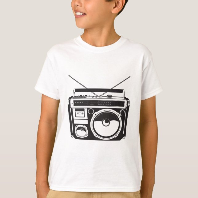T-shirt ☞ box de boom Oldschool, Cassette Player/ (Frente)