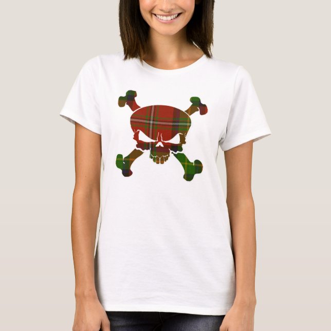 T-shirt Boyd Tartan Skull Sem Banner (Frente)