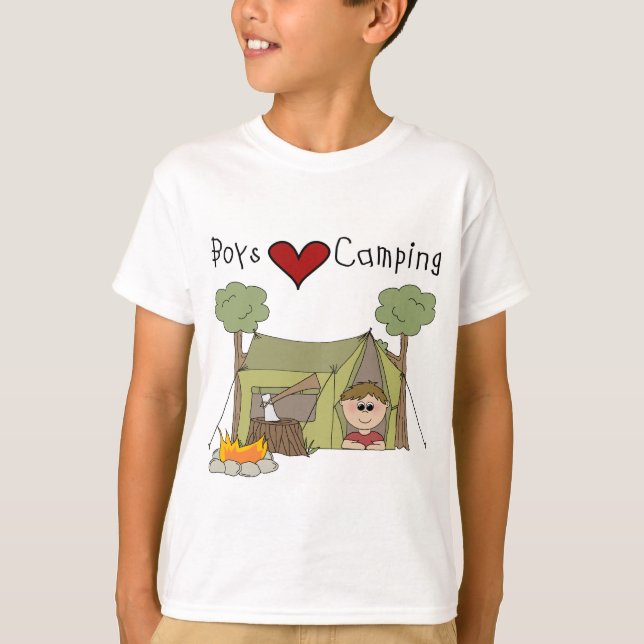 T-shirt Boys Love Camping (Frente)