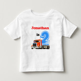 T-shirt Boys segundo aniversário Red Truck