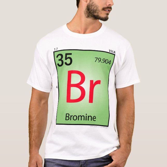T-shirt (Br) do elemento do bromo - parte (Frente)