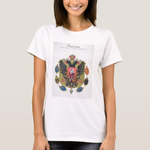 T-shirt Braços e protetor do estado de Rússia imperial,
