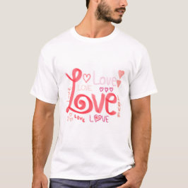 T-shirt branca AMOR