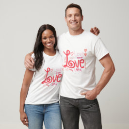T-shirt branca AMOR