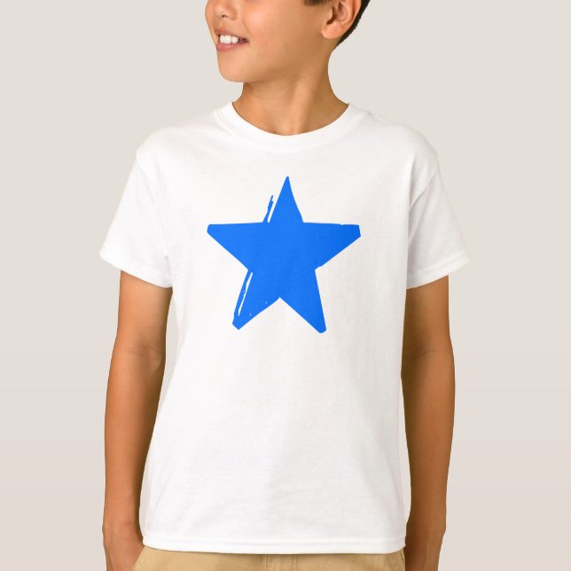 t-shirt branca azul STAR (Frente)