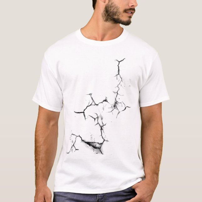 t-shirt branca com design preto (Frente)