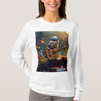 T-shirt branca de manga comprida