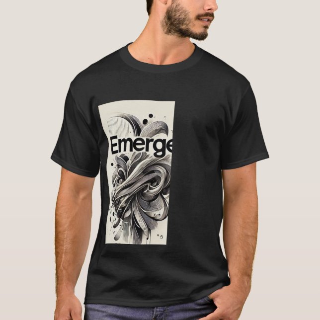 t-shirt branca e preta (Frente)