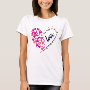 T-Shirt Branca em Forma de Coração