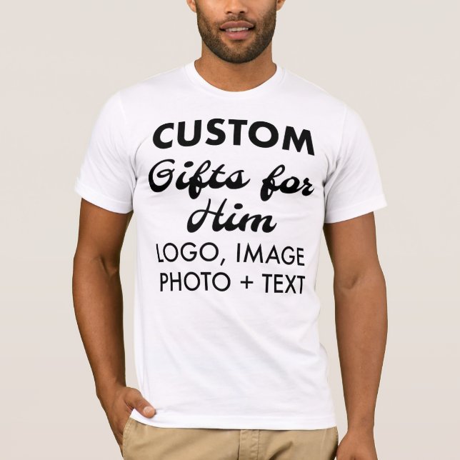 T-Shirt Branca, Fino, Personalizado (Frente)