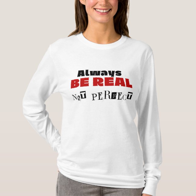 T-Shirt Branca Moderna BE REAL (Frente)