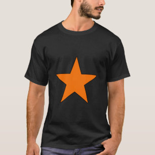 T-shirt Branco amarelo alaranjado vermelho Pentagram da