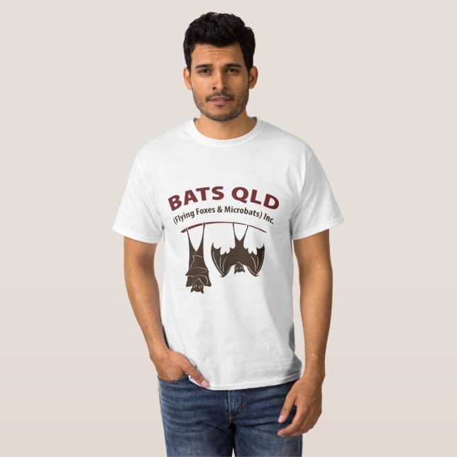 T-shirt branco básico dos bastões QLD (Frente Completa)