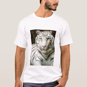 T-shirt branco bonito do tigre