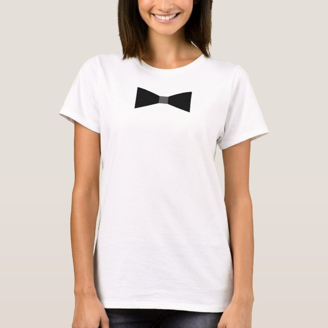 T-shirt branco chique com laço (Frente)