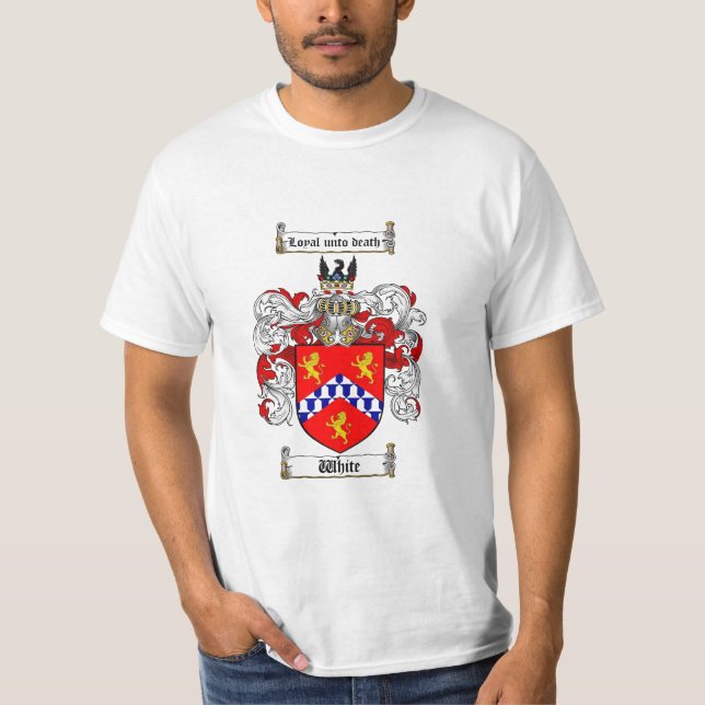 T-shirt branco da brasão (Frente)