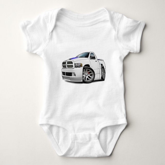 T-shirt Branco da ram de Dodge SRT10 (Frente)