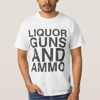 T-shirt BRANCO das armas & da munição do licor