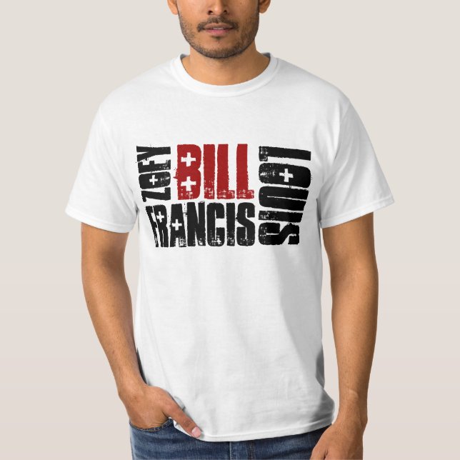 T-shirt Branco de Bill do zombi (Frente)