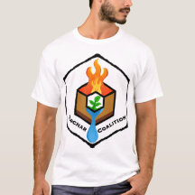 T-Shirt branco de carvão de extinção