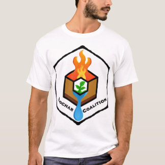 T-Shirt branco de carvão de extinção