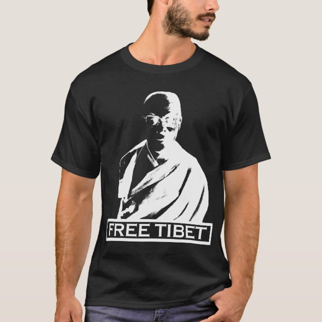 T-shirt branco de Dalai Lama (Frente)