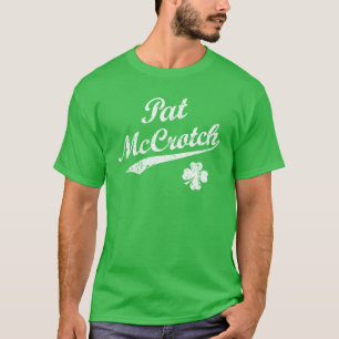 T-shirt branco de McCrotch da pancadinha do texto