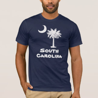 T-shirt branco de South Carolina do Palmetto