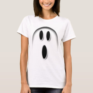T-shirt branco do fantasma do Dia das Bruxas