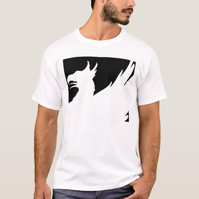 T-shirt Branco do grifo (Frente)