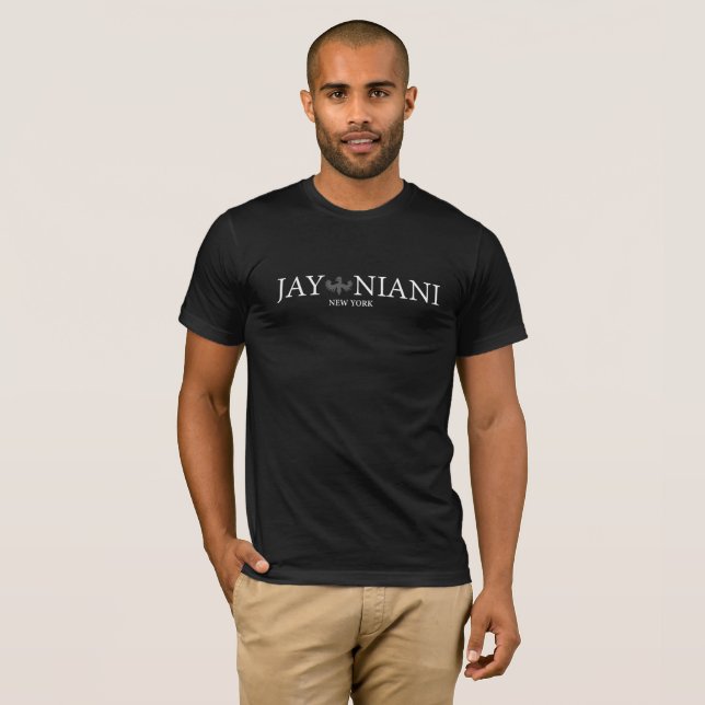 T-shirt Branco do logotipo de Jay Niani (Frente Completa)