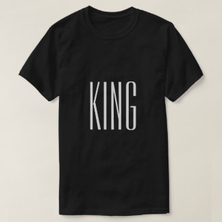 T-shirt branco do preto do texto do leão