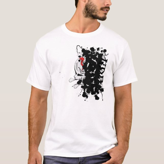 T-shirt branco do Splatter de UDB (Frente)