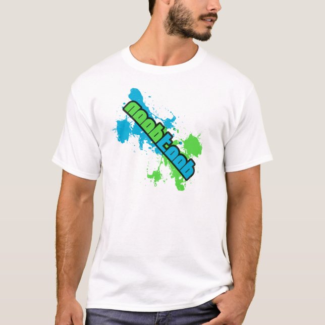 T-shirt Branco do Splotch de NooBTooB (Frente)