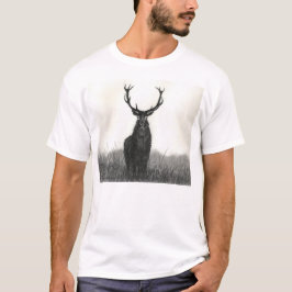 T-shirt branco dos homens da arte corajosa do
