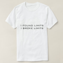 T-SHIRT BRANCO ENCONTREI LIMITES QUE QUEBREI LIMIT