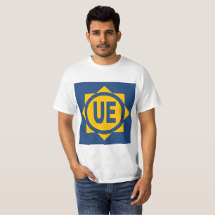 T-shirt branco homens Desenho UE