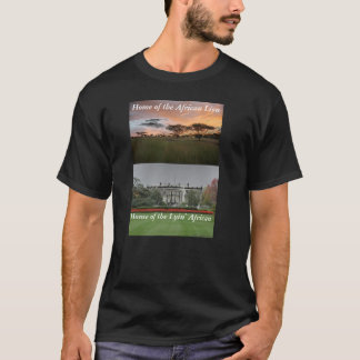 T-shirt branco-house, Serengeti, Sunset_Mbalageti, o Home…