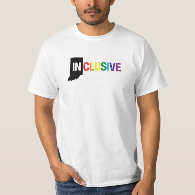 T-shirt branco inclusivo de Indiana |, cor (Frente)