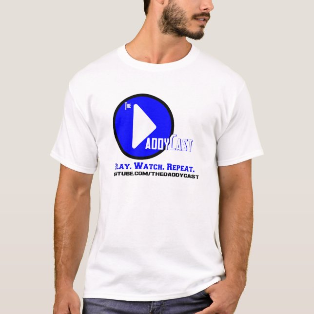 T-shirt branco/leve de DaddyCast (Frente)