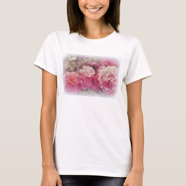 T-shirt branco na moda com impressão pintado do (Frente)