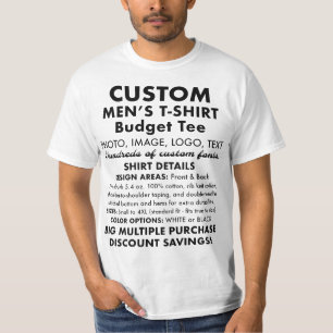 T-Shirt Branco Personalizado de Orçamento Masculin