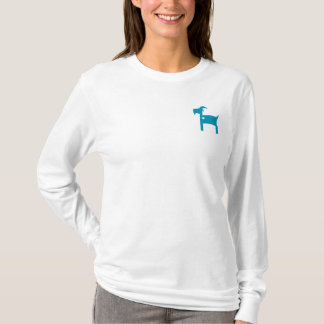 T-shirt branco por muito tempo Sleeved do SOM