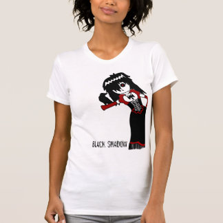 T-shirt Branco preto da sombra