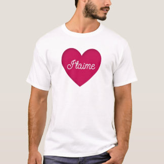 T-shirt branco S M L XL 1X de J'taime do coração