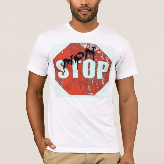 t-shirt branco sem parar (Frente)