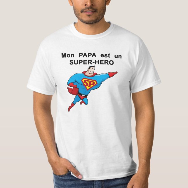 T-shirt branco SUPER PAPÁ (Frente)