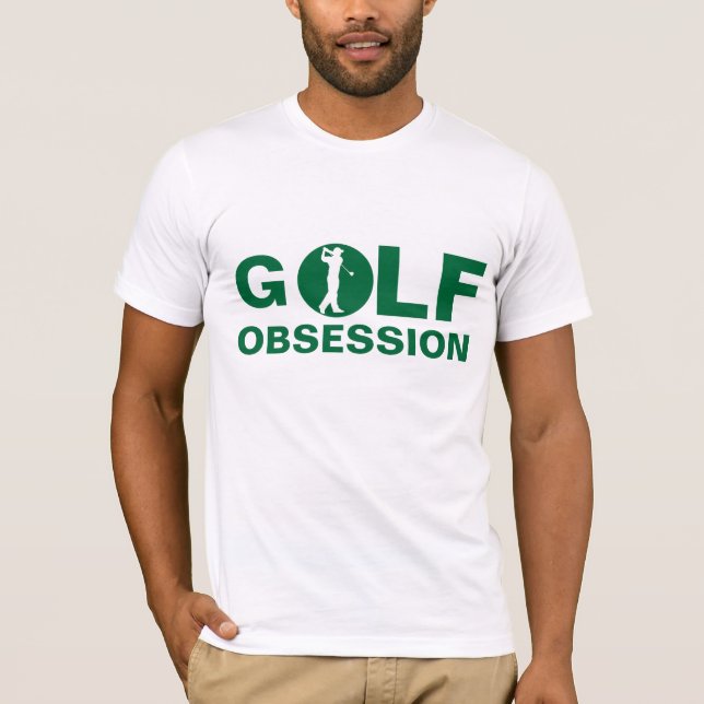 T-Shirt Branco Verde Obsessão Golf (Frente)
